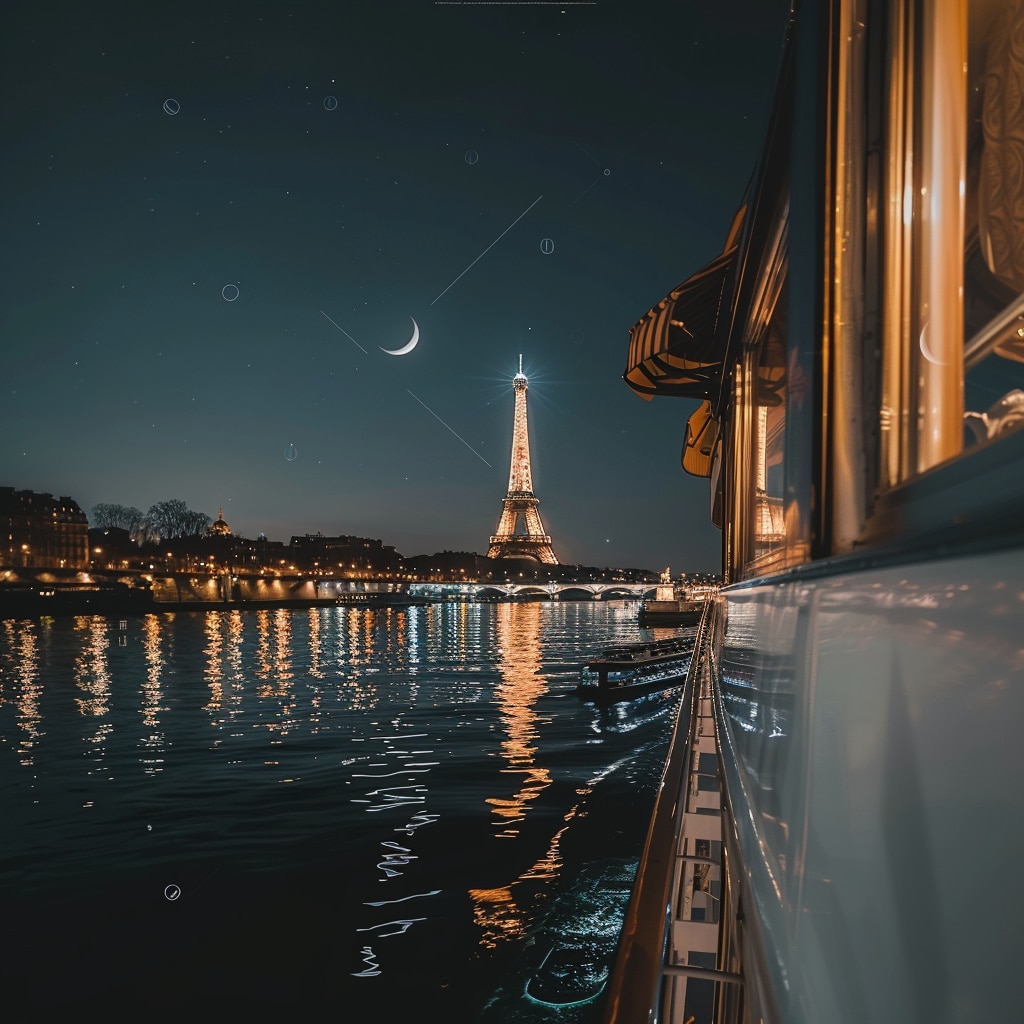 Croisière nocturne : Immergez-vous dans la magie de Paris illuminée depuis le fleuve !
