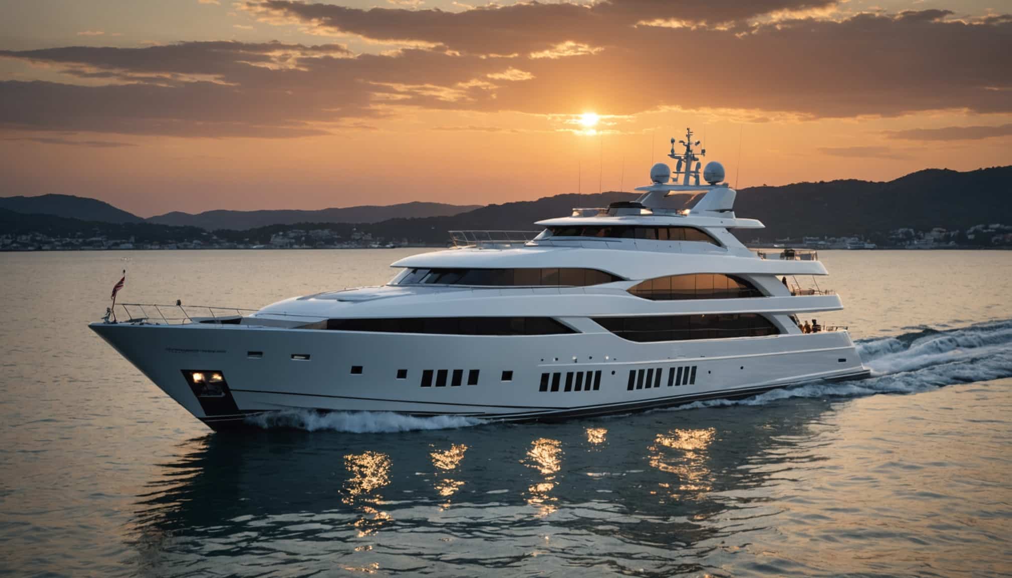 Bateau à moteur habitable prêt pour des croisières
