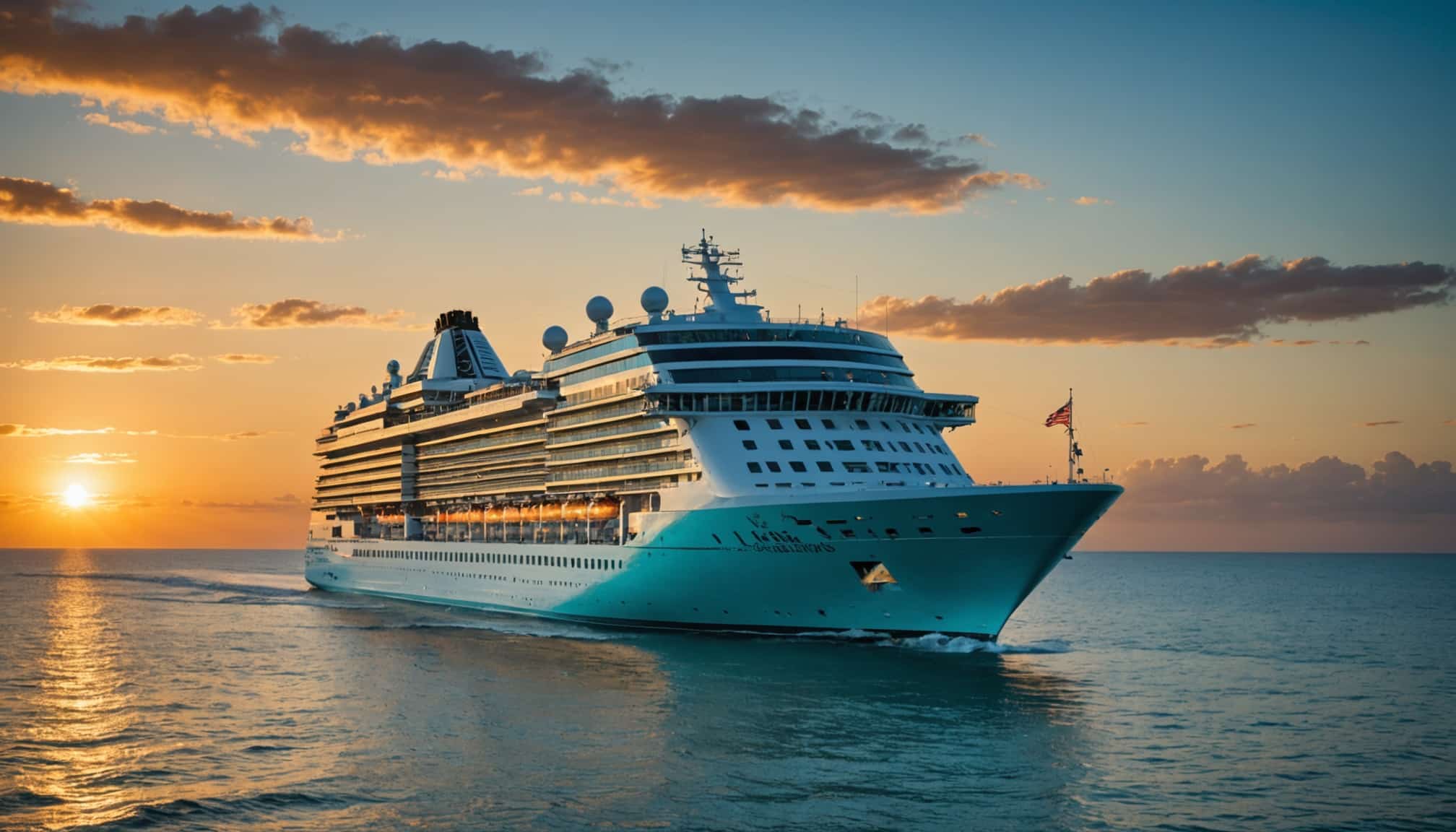 Bateau de croisière élégant naviguant sur une mer calme