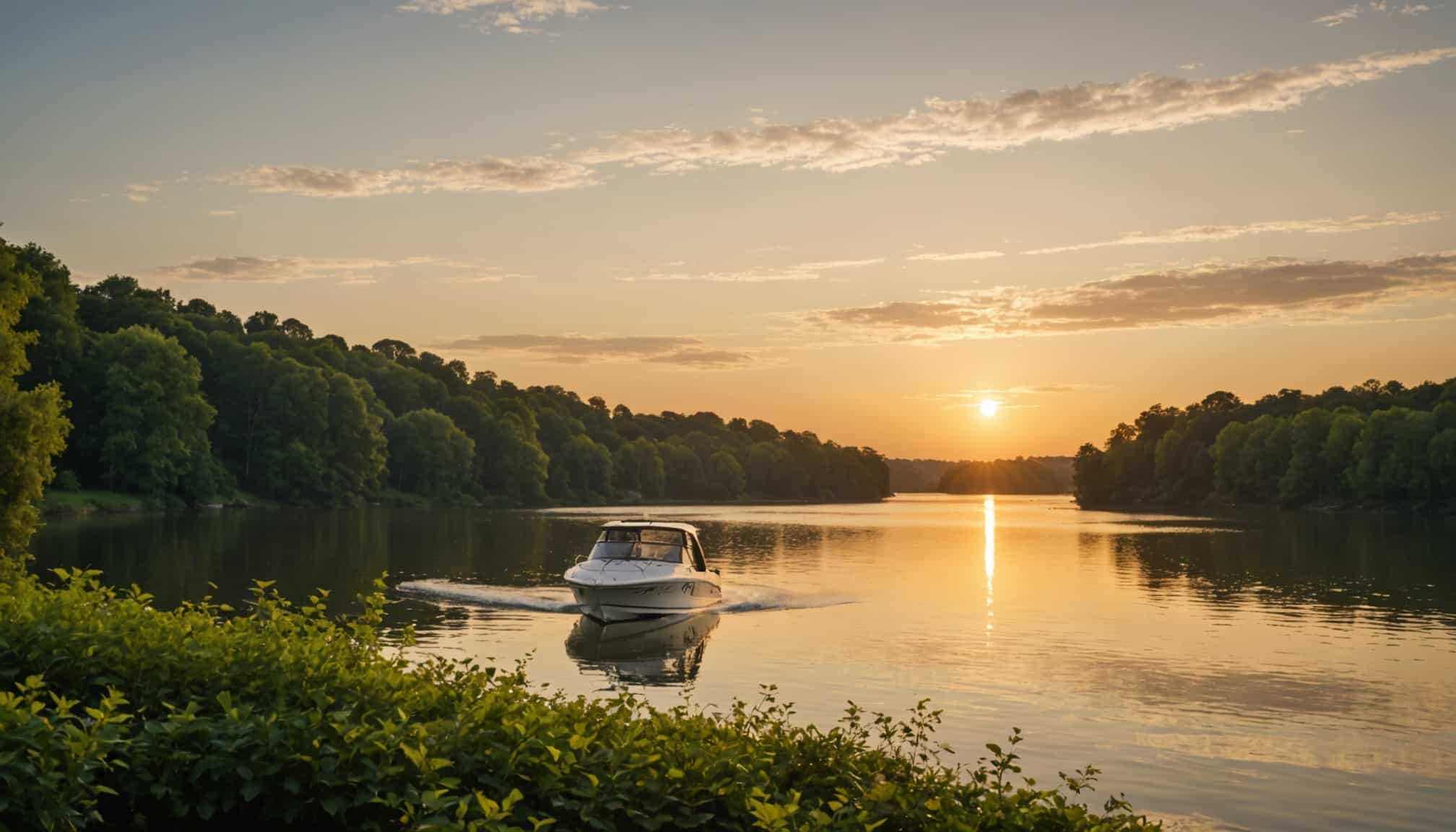 Bateau électrique d'occasion au bord de l'eau  
Bateau silencieux prêt à naviguer sans permis