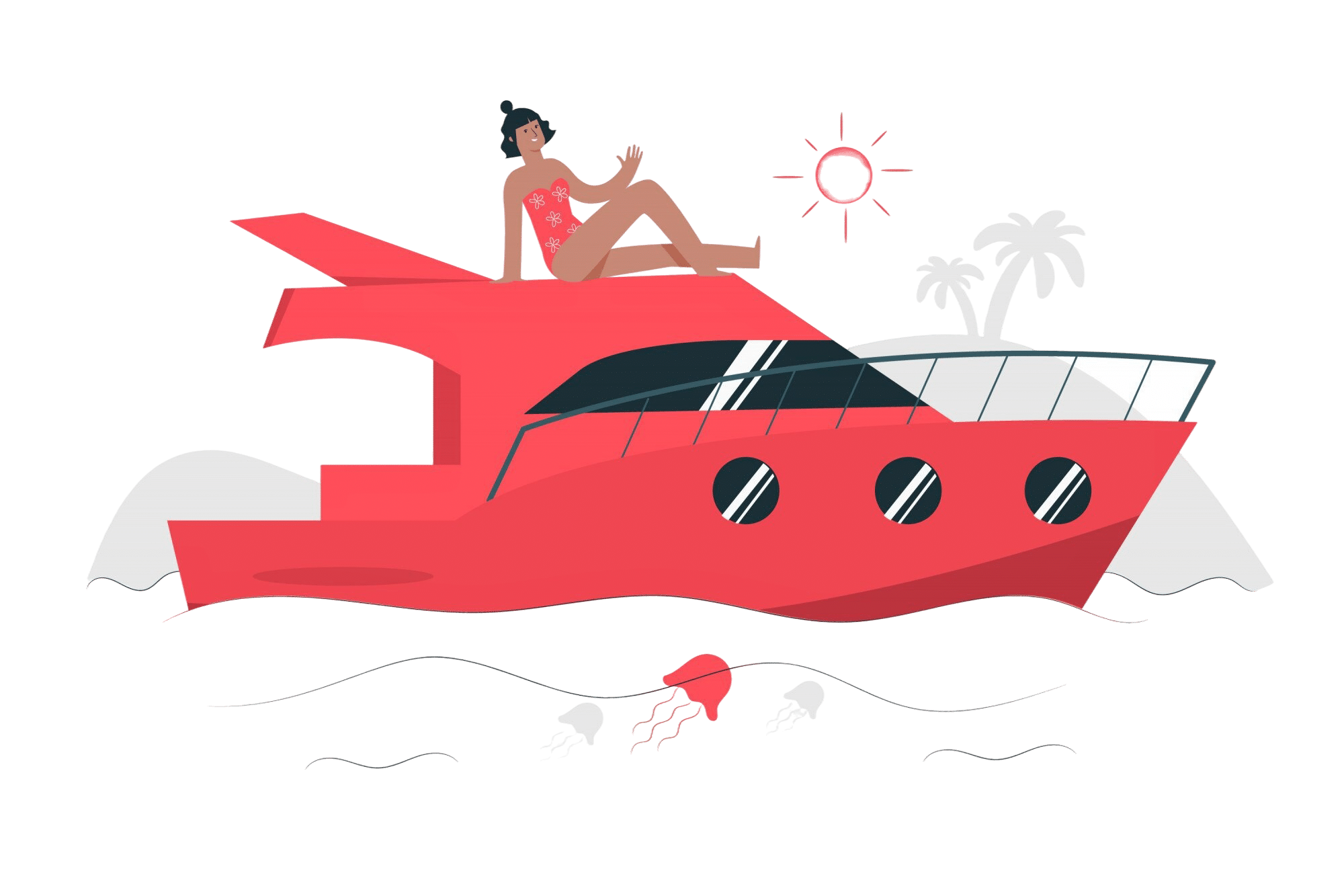 yatch concept illustration